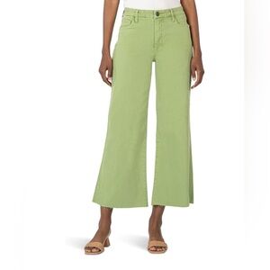 KUT from The Kloth Womens Meg High-Rise Fab Ab Wide Leg Raw Hem